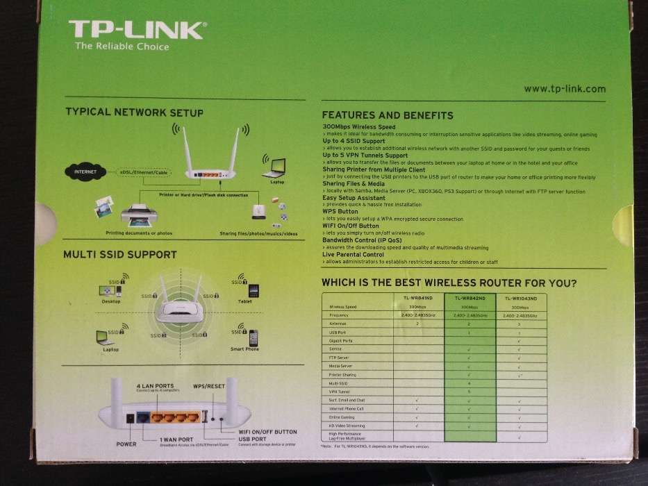 Wireless Router TP Link 300Mbps Multi-Funtion
