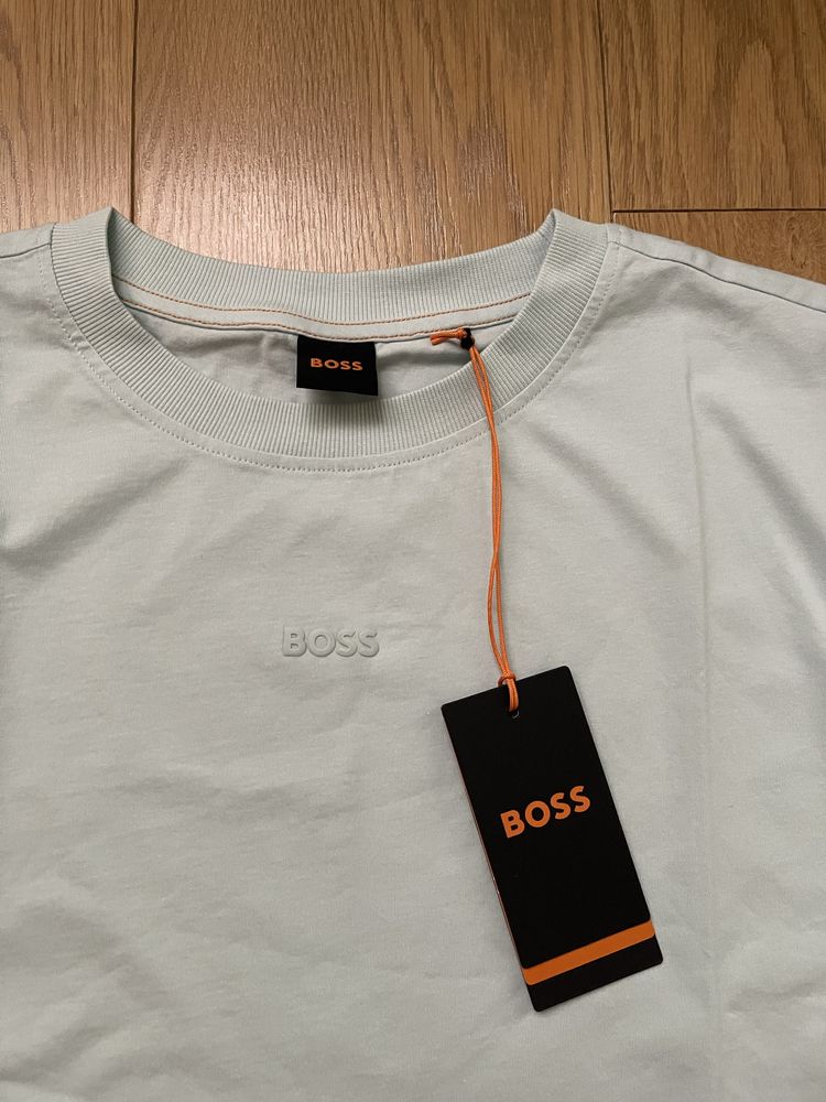 Футболка BOSS Бірюзовий Oversize нова колекція HUGO