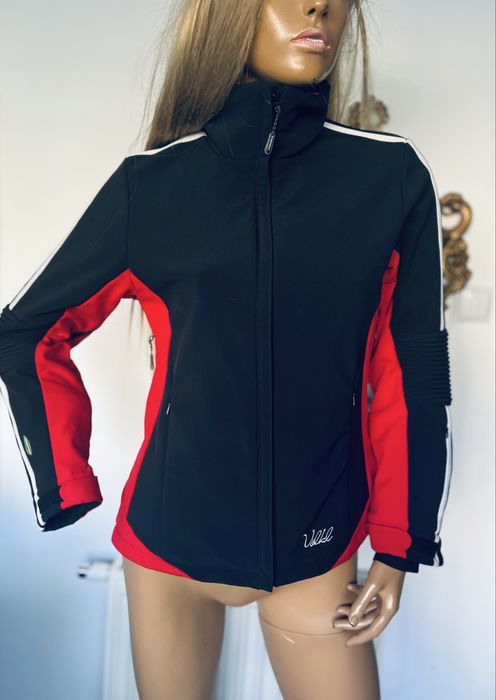 Kurtka narciarska damska Vollkl 38 M czarna czerwona