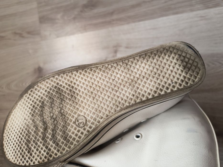 Białe wiosenne/jesienne sneakersy na podwyższeniu rozmiar 37