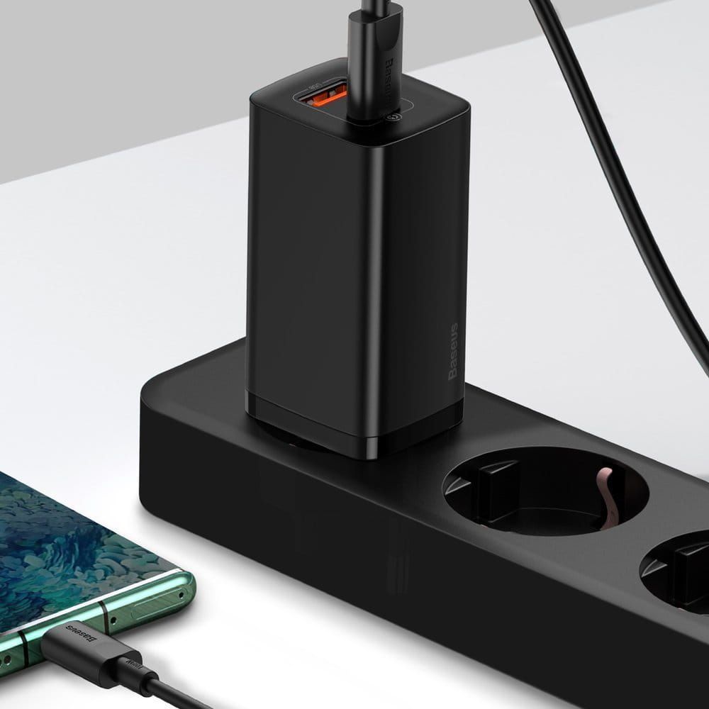 Mocna Ładowarka Baseus Gan2 Lite 65W 1xUSB 1xUSB C QC3 Sklep Warszawa