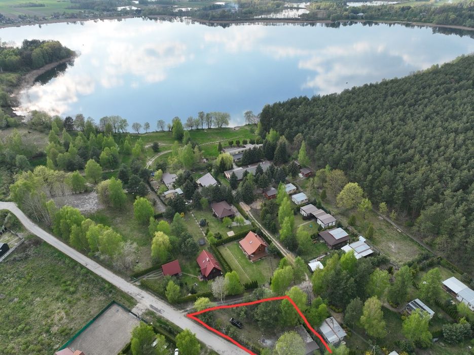 Jezioro Krasne - Działka 853m2 z domkiem - 200 metrów do wody