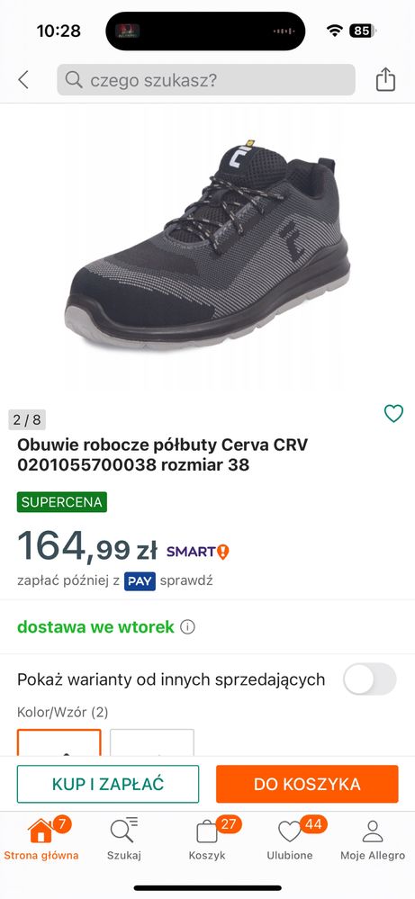 Obuwie robocze półbuty Cerva CRV