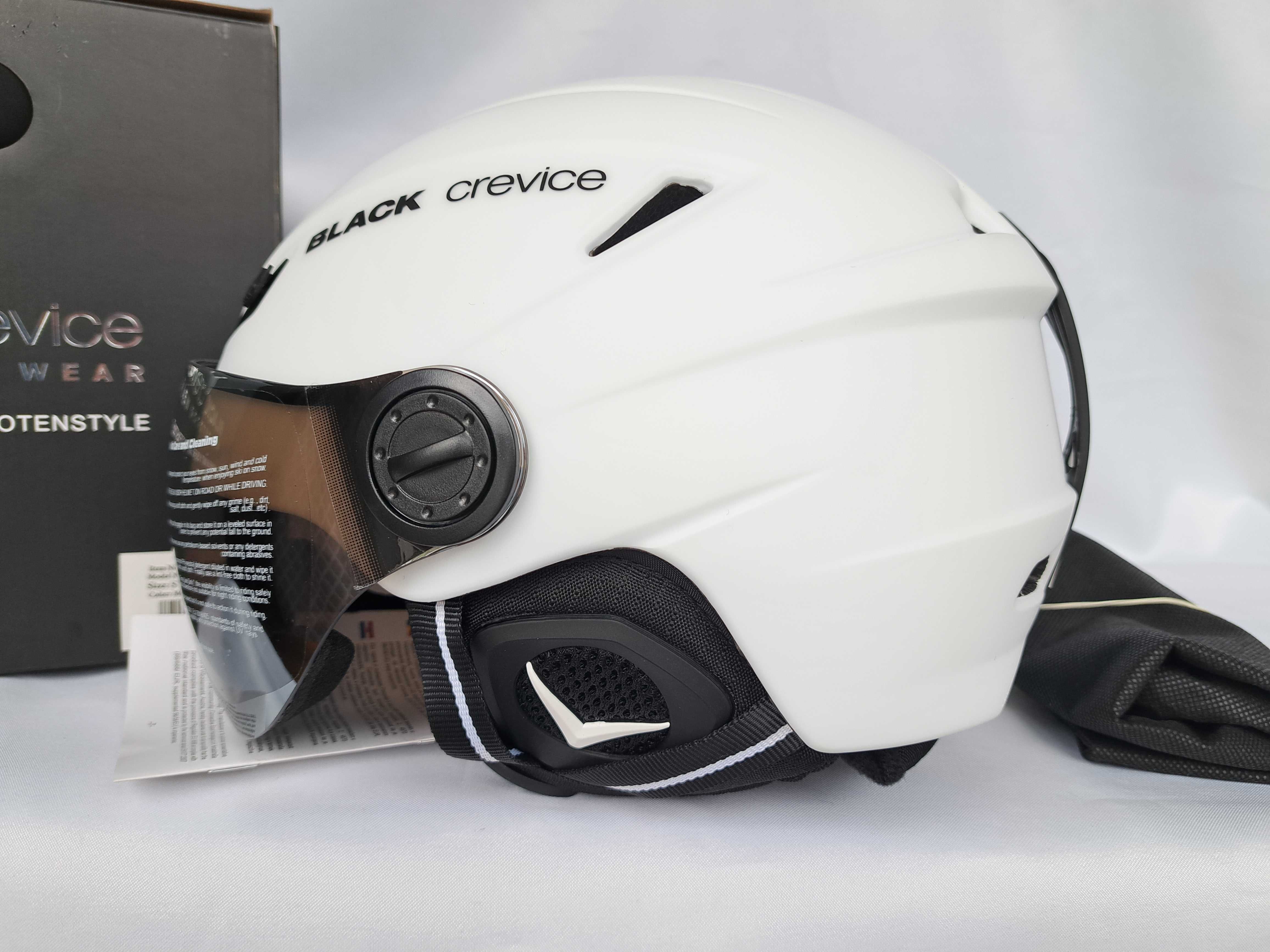 Kask narciarski Black Crevice Silvretta Matt White Black S 55-56cm