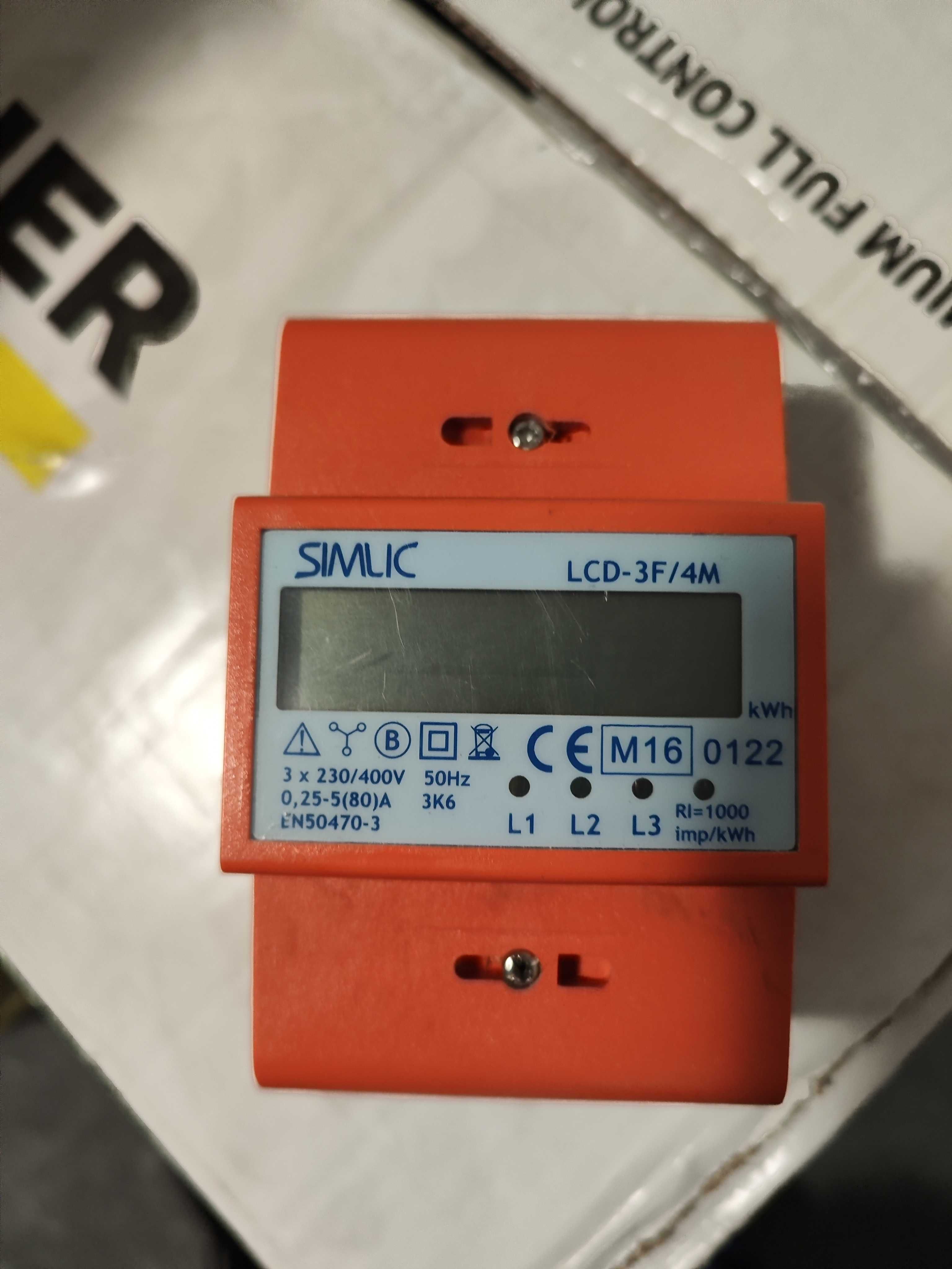 Licznik / sublicznik trójfazowy simlic LCD-3F/4M