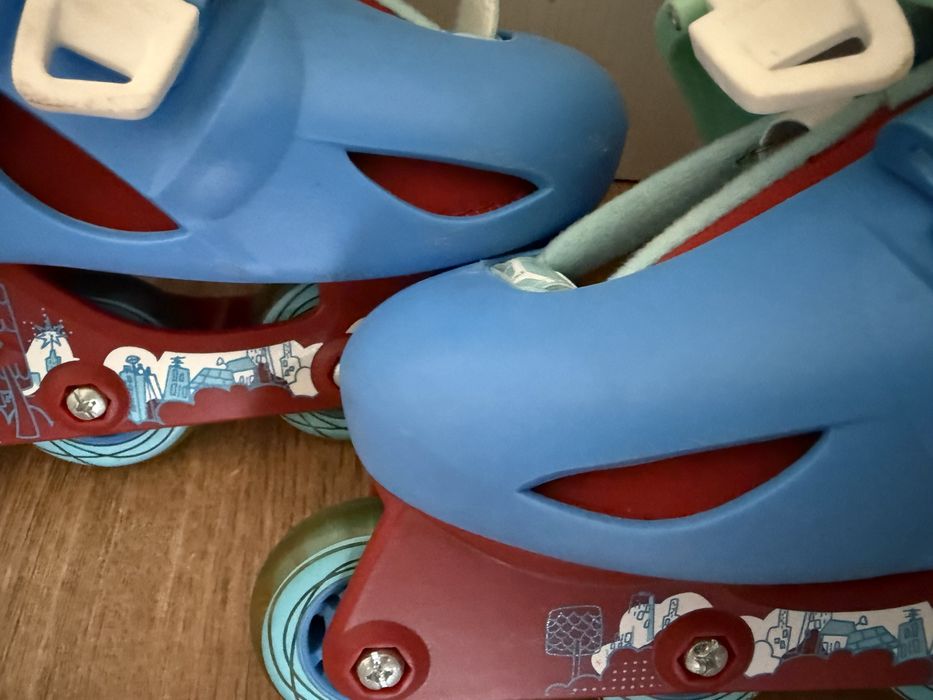 Patins em linha usados 32-43 com saco de tranaporte