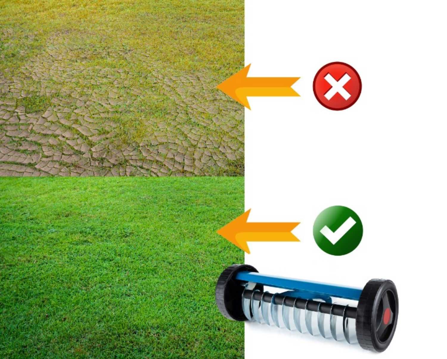Aerator wertykulator ogrodowy trawy murawy darni