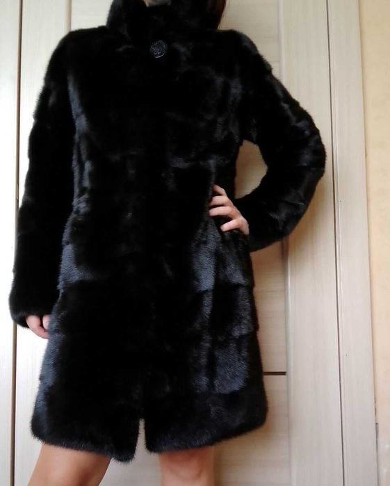 Шуба норкова чорна