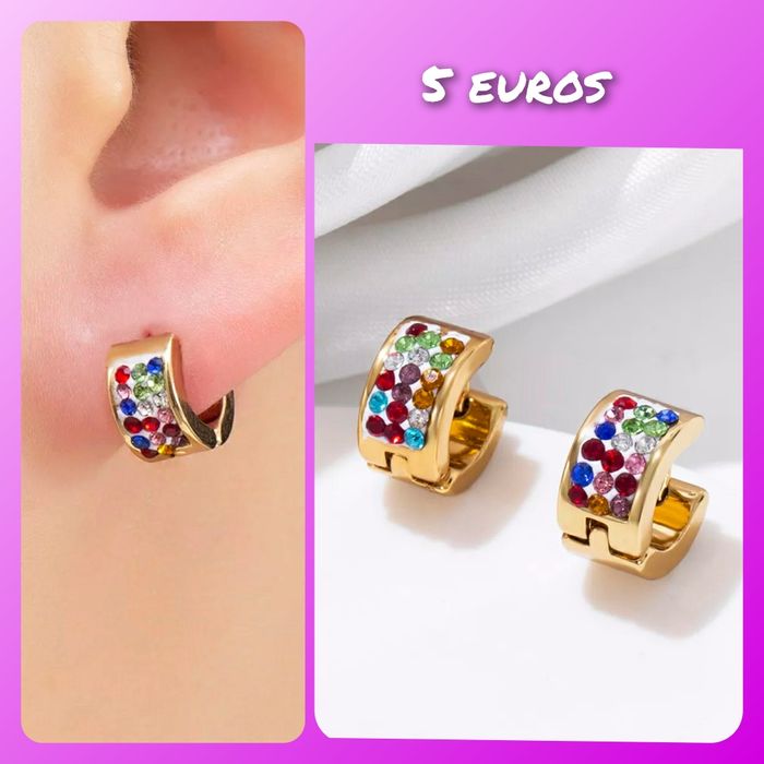 Brincos/argolas em aço unisexo