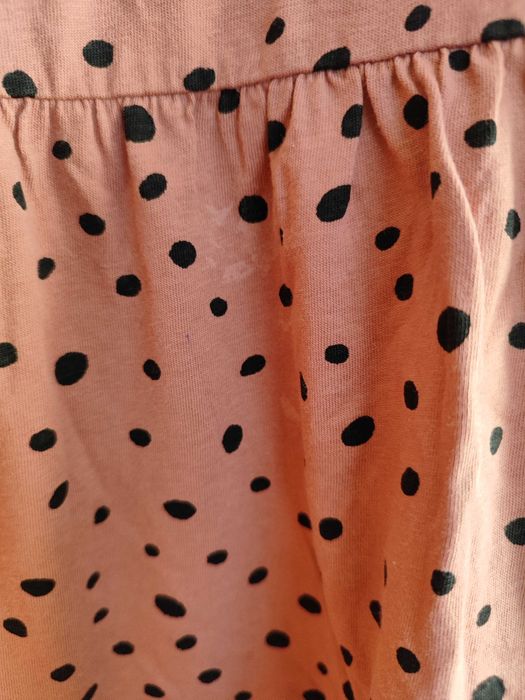 Sukienka kropki 134/140 H&M krótki rękaw