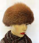 Czapka,beret, toczek czapka Lis jenot pełne futro naturalne 58 ,M L