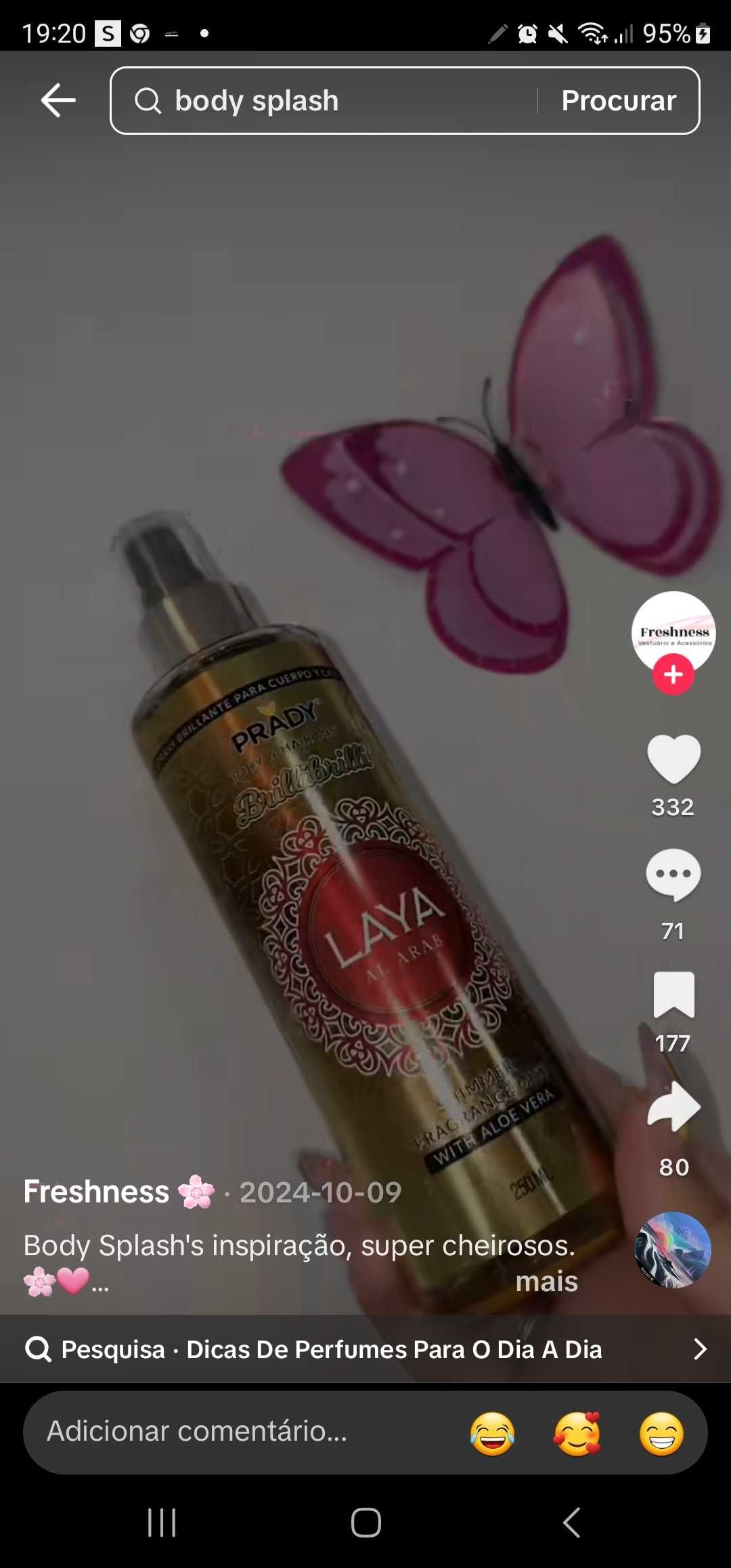 Body splash prady