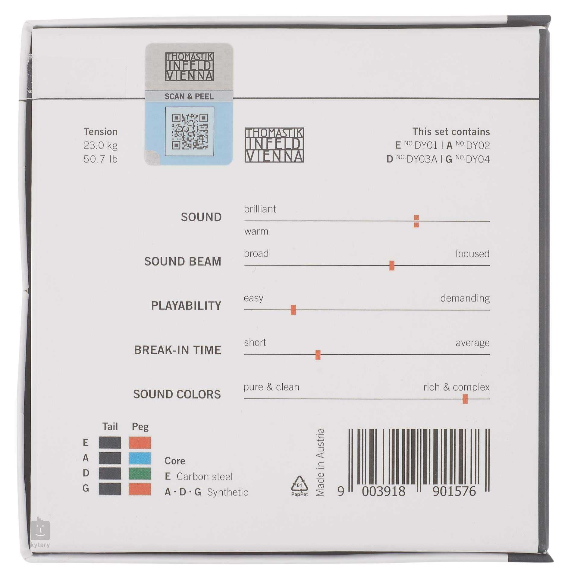 Struny skrzypcowe THOMASTIK Dynamo (DY100)