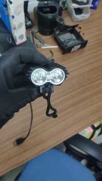 Luz bicicleta+power bank com bolsa