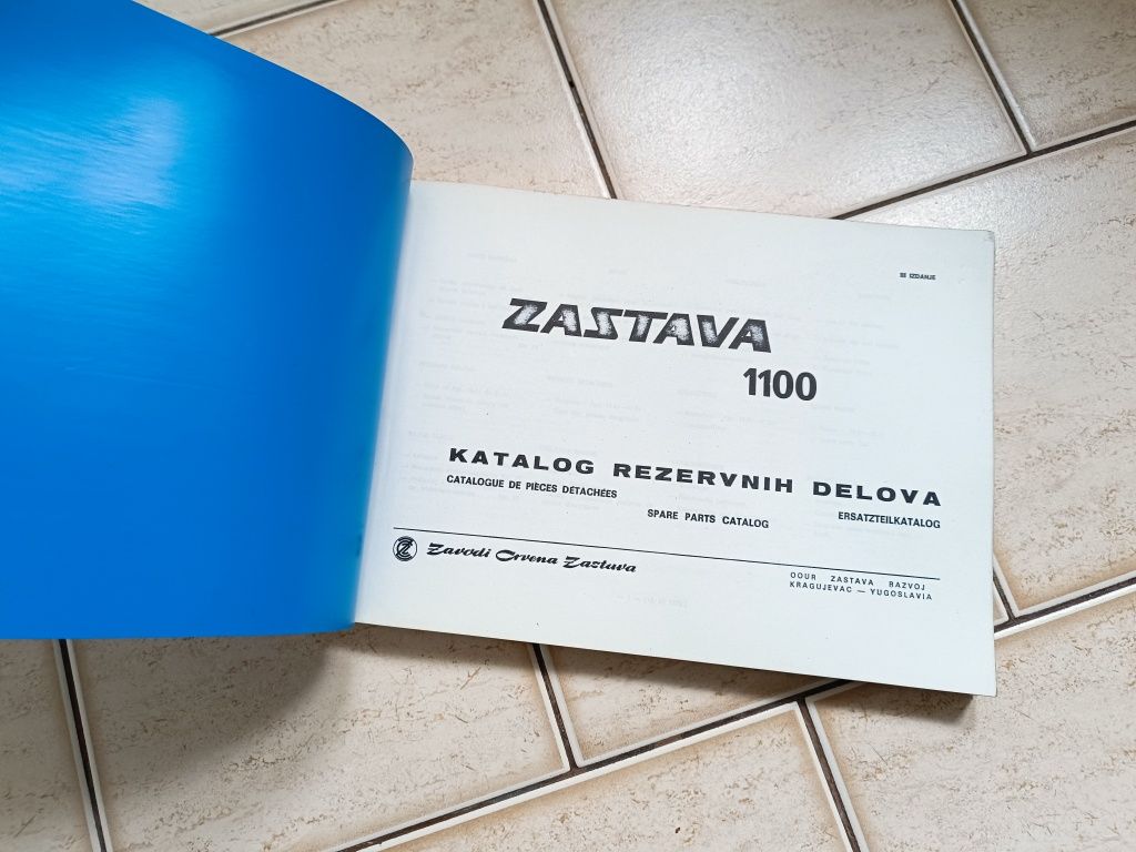 Książka - Zastava katalog części zamiennych 1976r.