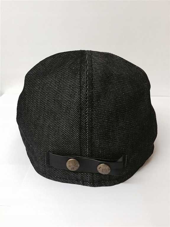 Kaszkiet River Island Denim Flat Cap Jeansowa