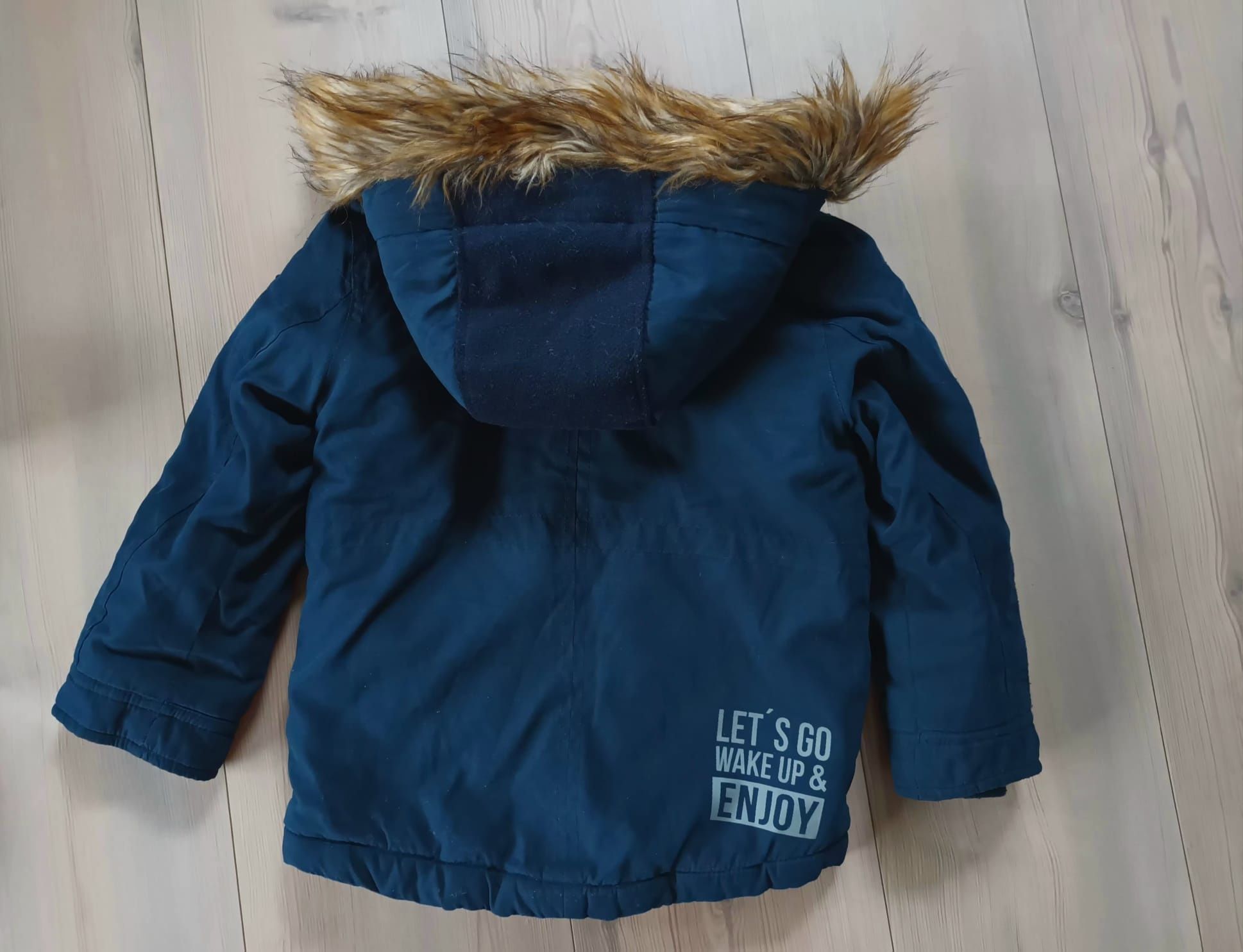 Mayoral kurtka chłopięca 104 zimowa na zimę parka z futerkiem Zara