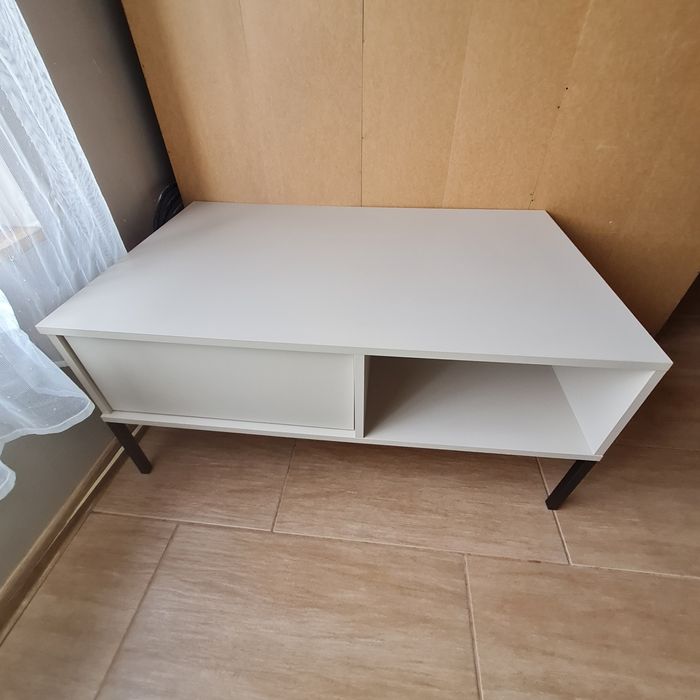 DAST Stolik kawowy z szufladami agata meble beżowy