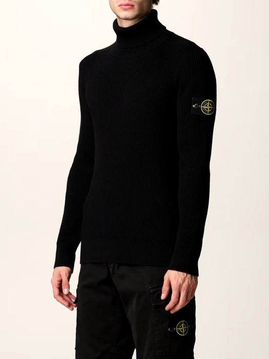 РЕФАУНД!!! Гольф Stone Island у чорному кольорі Original