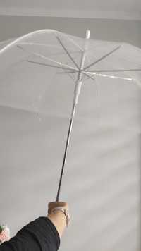Przezroczysta parasolka na ślub