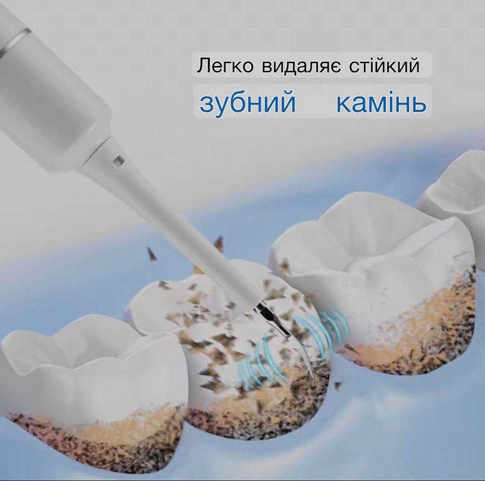 Електричний очищувач зубів 6режимна щітка для видалення зубного каменю
