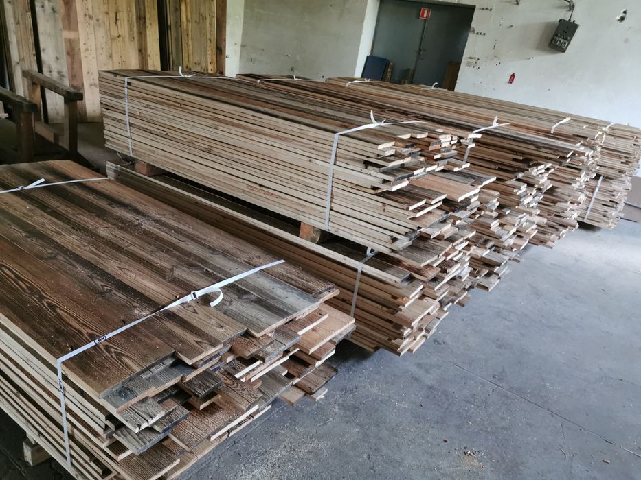 Stare deski z rozbiórek szczotkowane
