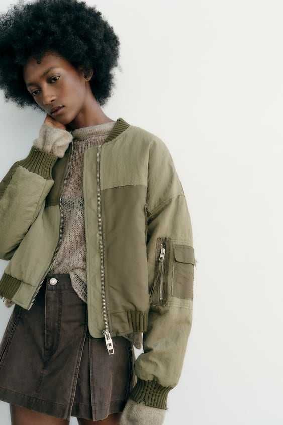 Куртка zara бомбер XS-S