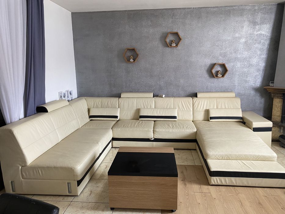 Luksusowy wypoczynek,sofa XL,kanapa, ekoskora, z funkcja spania
