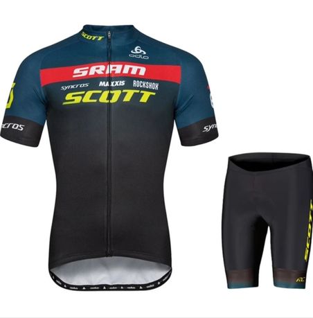 Koszulka rowerowa Scott Sram + spodenki nowe oryginalnie zapakowane