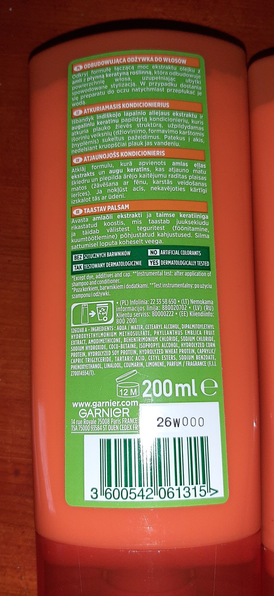 Odżywka nowa  Garnier fructis do włosów