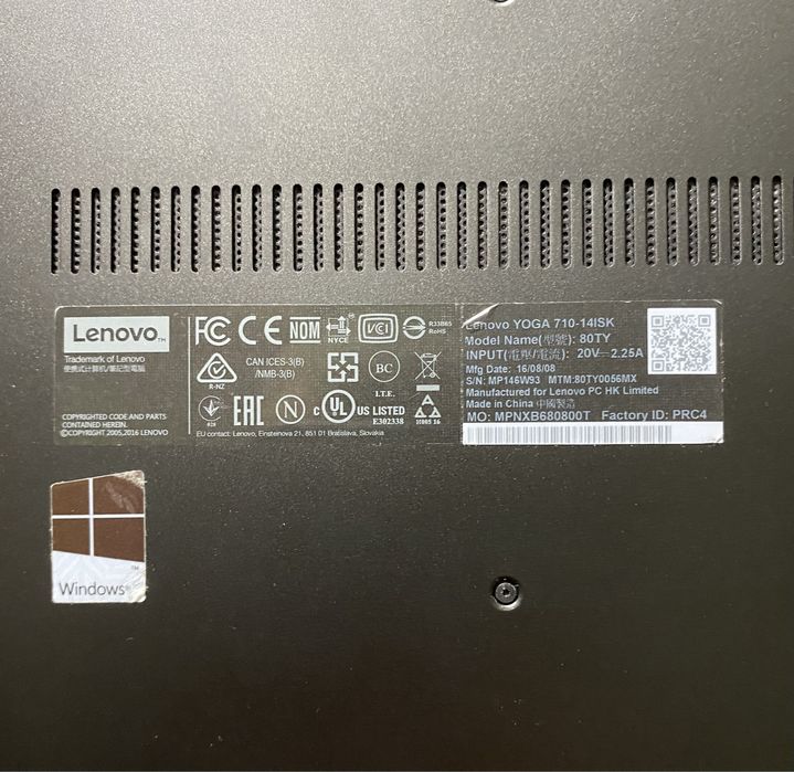 Ноутбук Lenovo Yoga 710-14ISK 14"/ 8GB RAM/128GB SSD! N2118