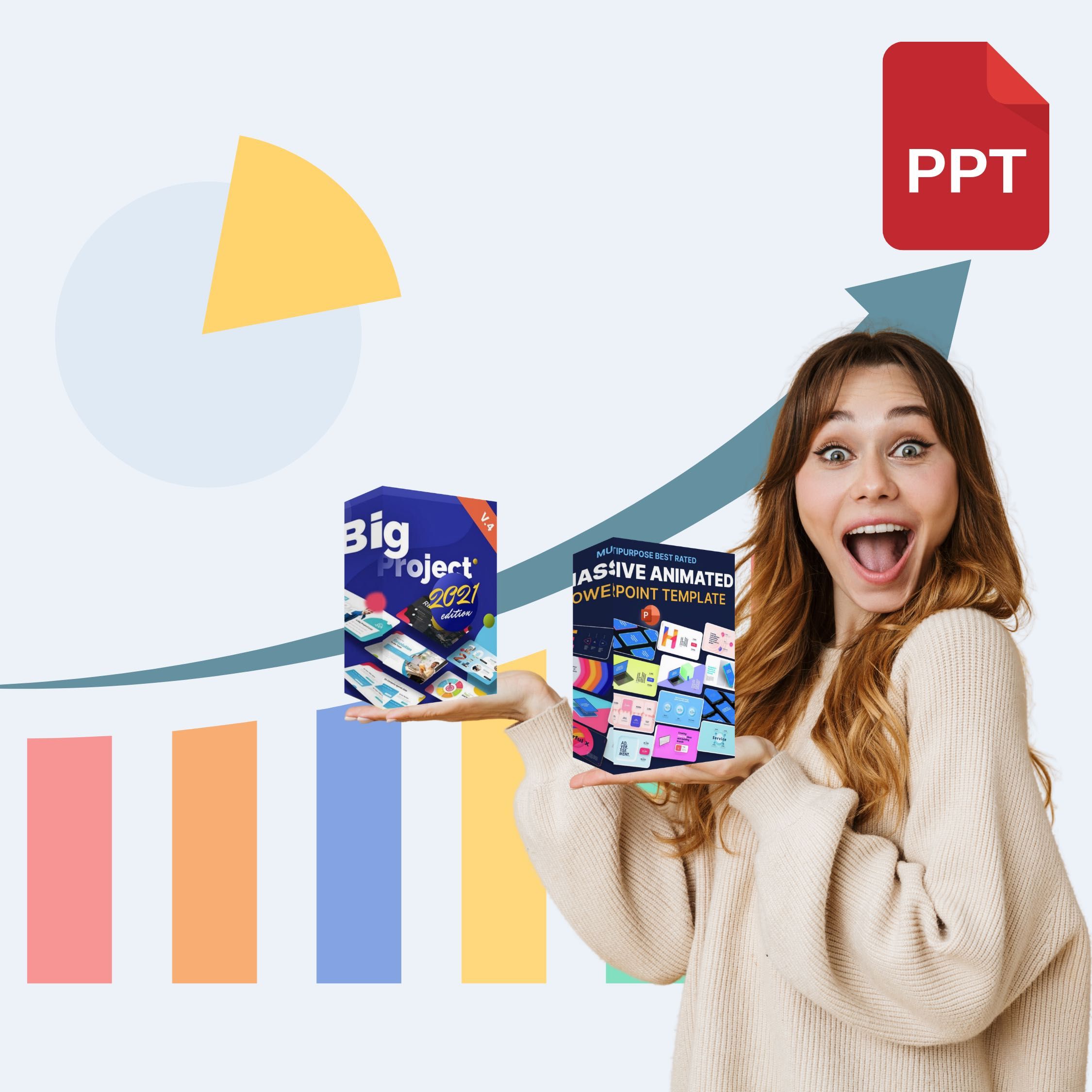 Template PowerPoint animados Massive X Big Project + 3 bônus