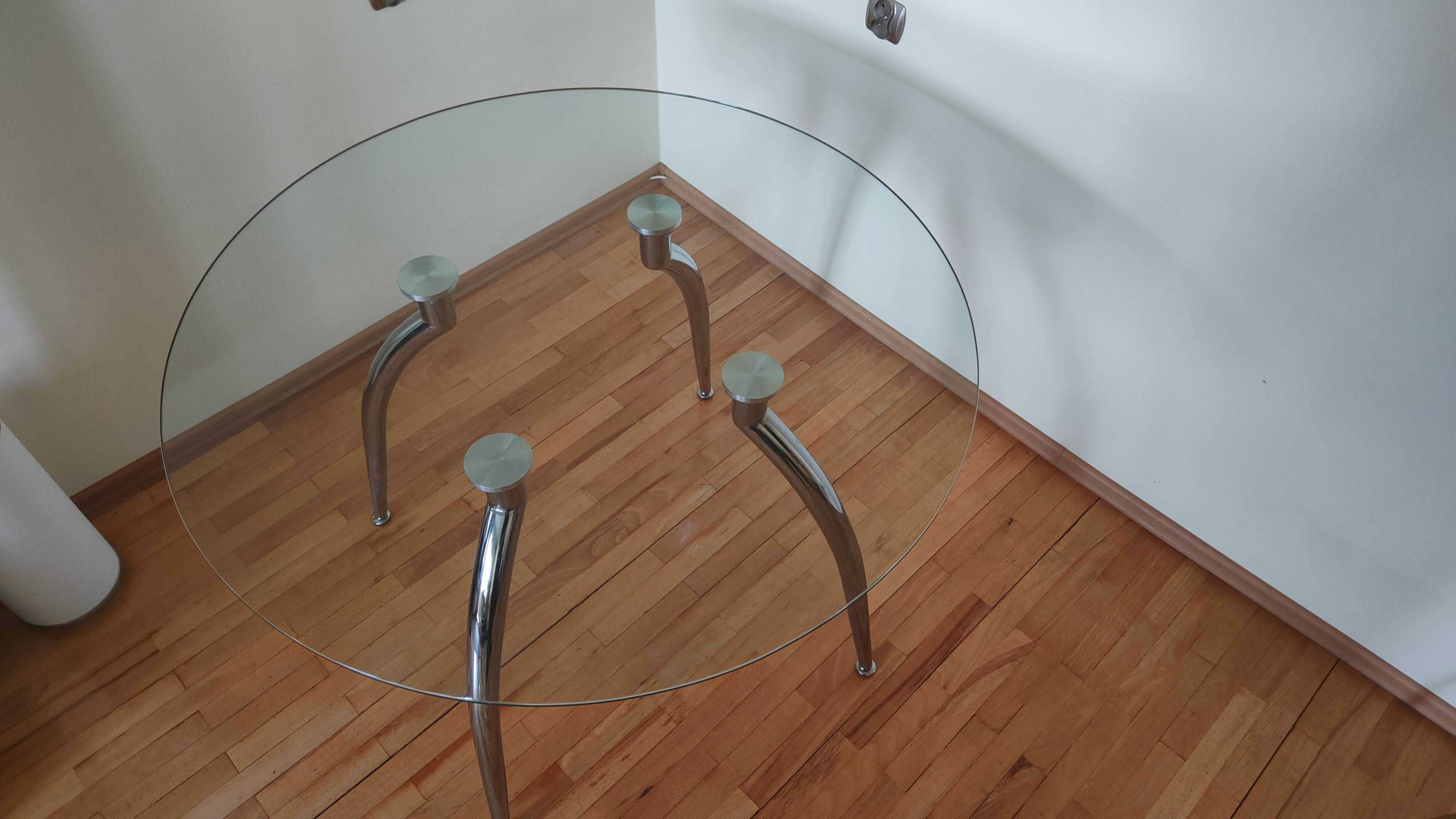 Stół szklany okrągły 130cm