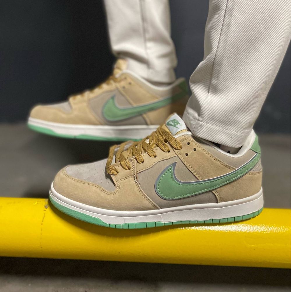 Кросівки Nike SB dunk beige/green/найк sb данк/