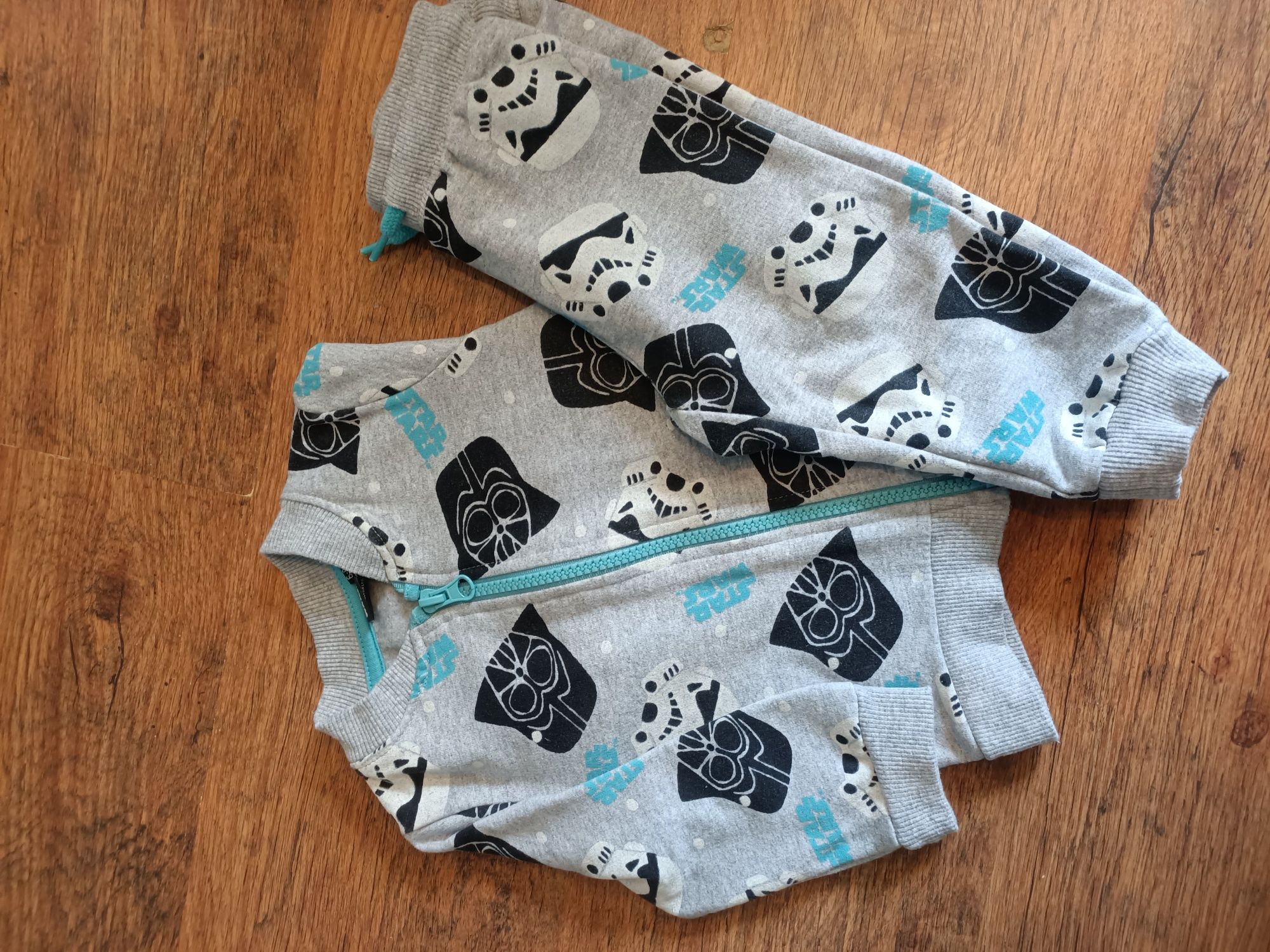 Dres spodnia i bluza Star Wars szaro-niebieska 74