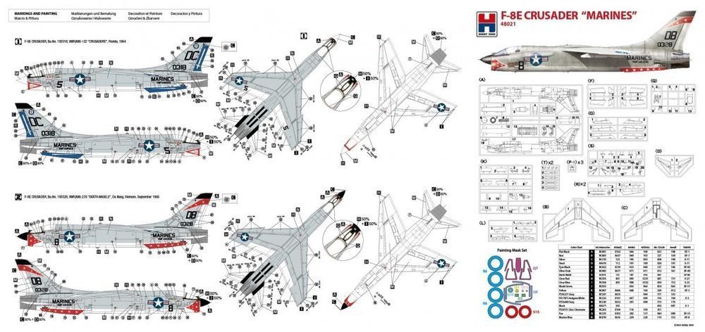 Hobby 2000 F-8E 48021 Crusader Marines 1/48 model do sklejania