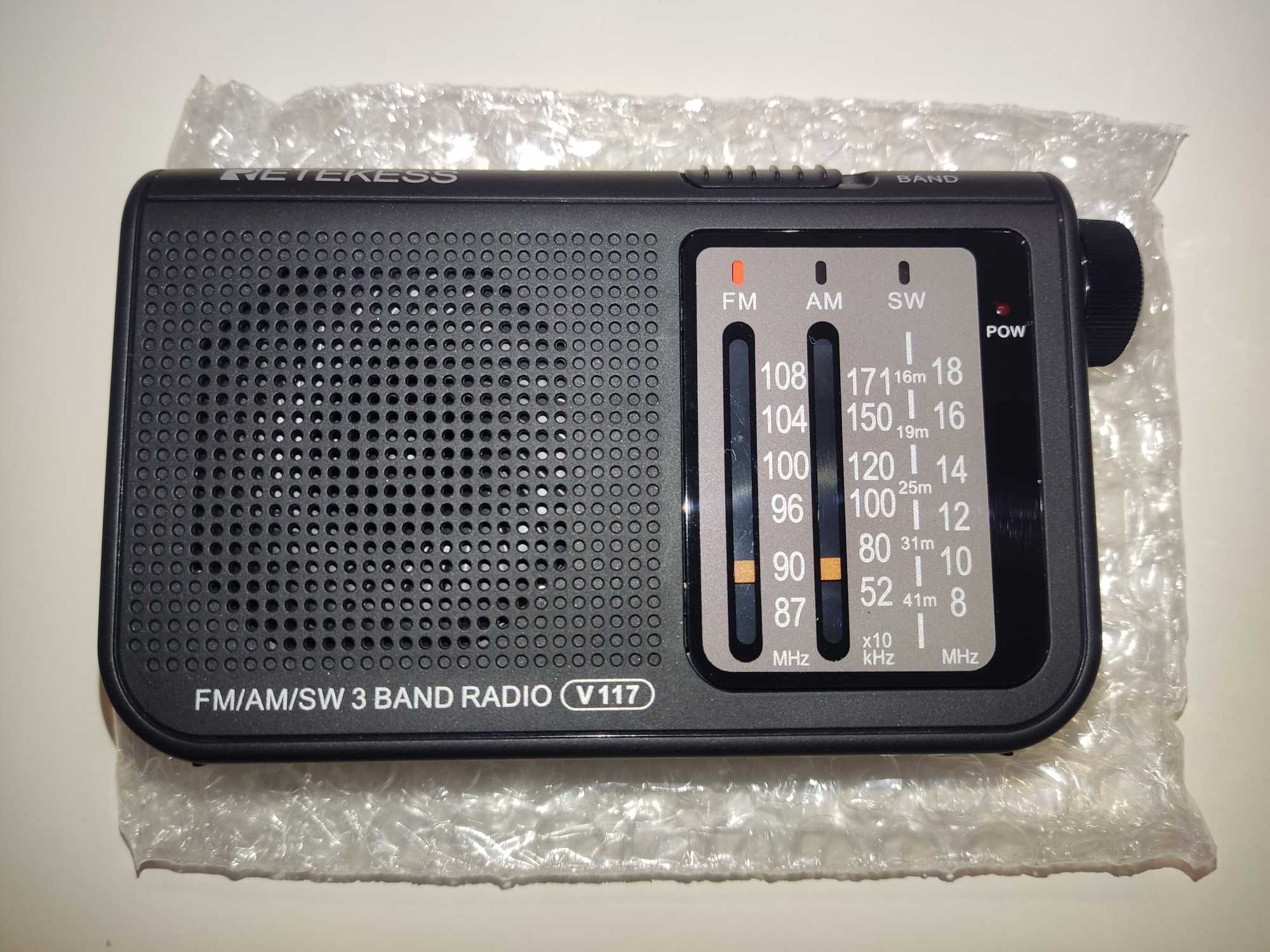 Радіоприймач Retekess V117 FM/MW/SW