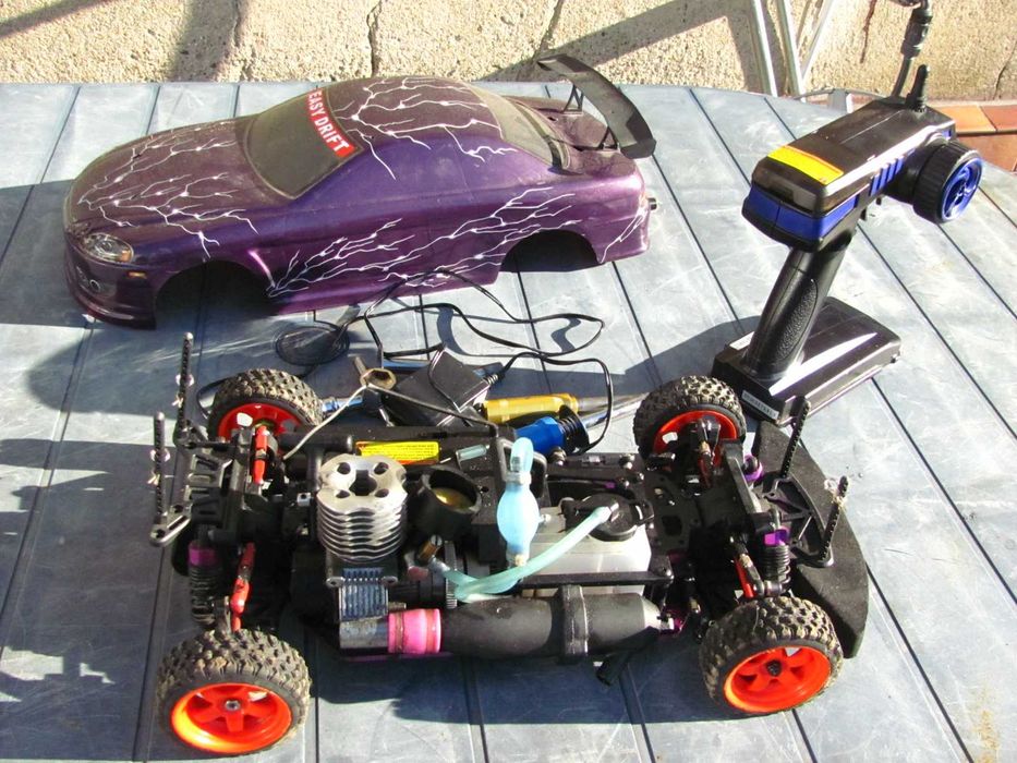 Samochód autko RC spalinowe NITRO na pilota zdalnie sterowany - zestaw