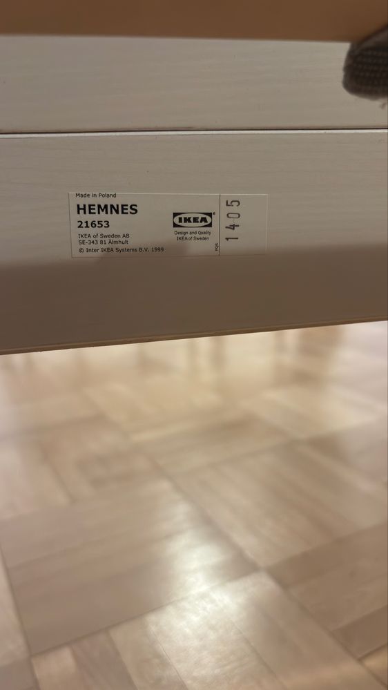 Łóżko ikea hemnes 90 x 200 jednoosobowe stelaż i materac