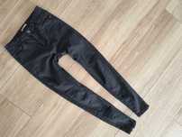 Goodies * czarne spodnie rurki skinny zipy dł. 7/8 * 36 S