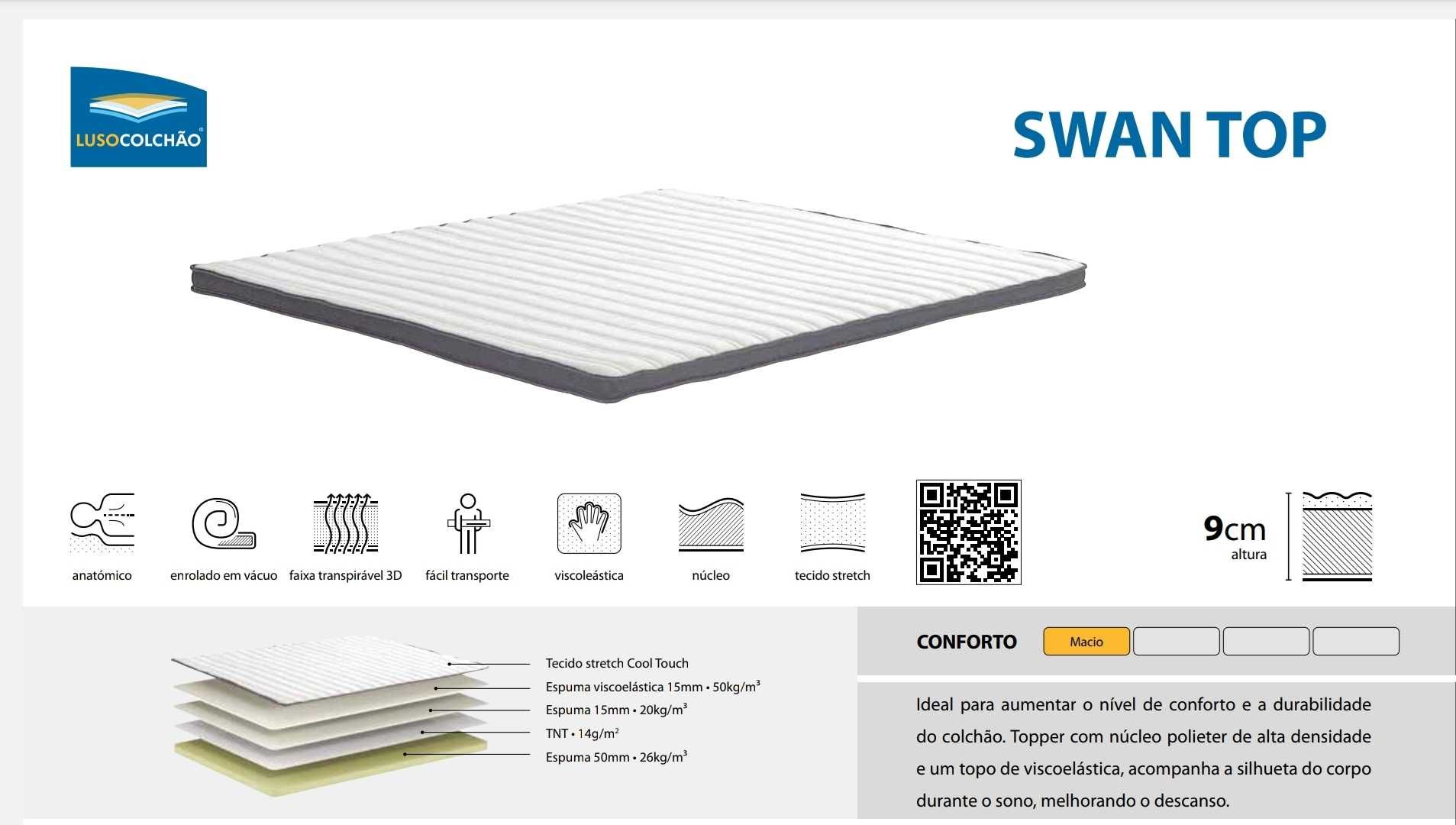 Sobrecolchão - Swan Top (Luso Colchão) 183x98