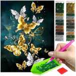 Haft Diamentowy Diamond Painting Duży Mozaika Obraz Akcesoria Motyle K