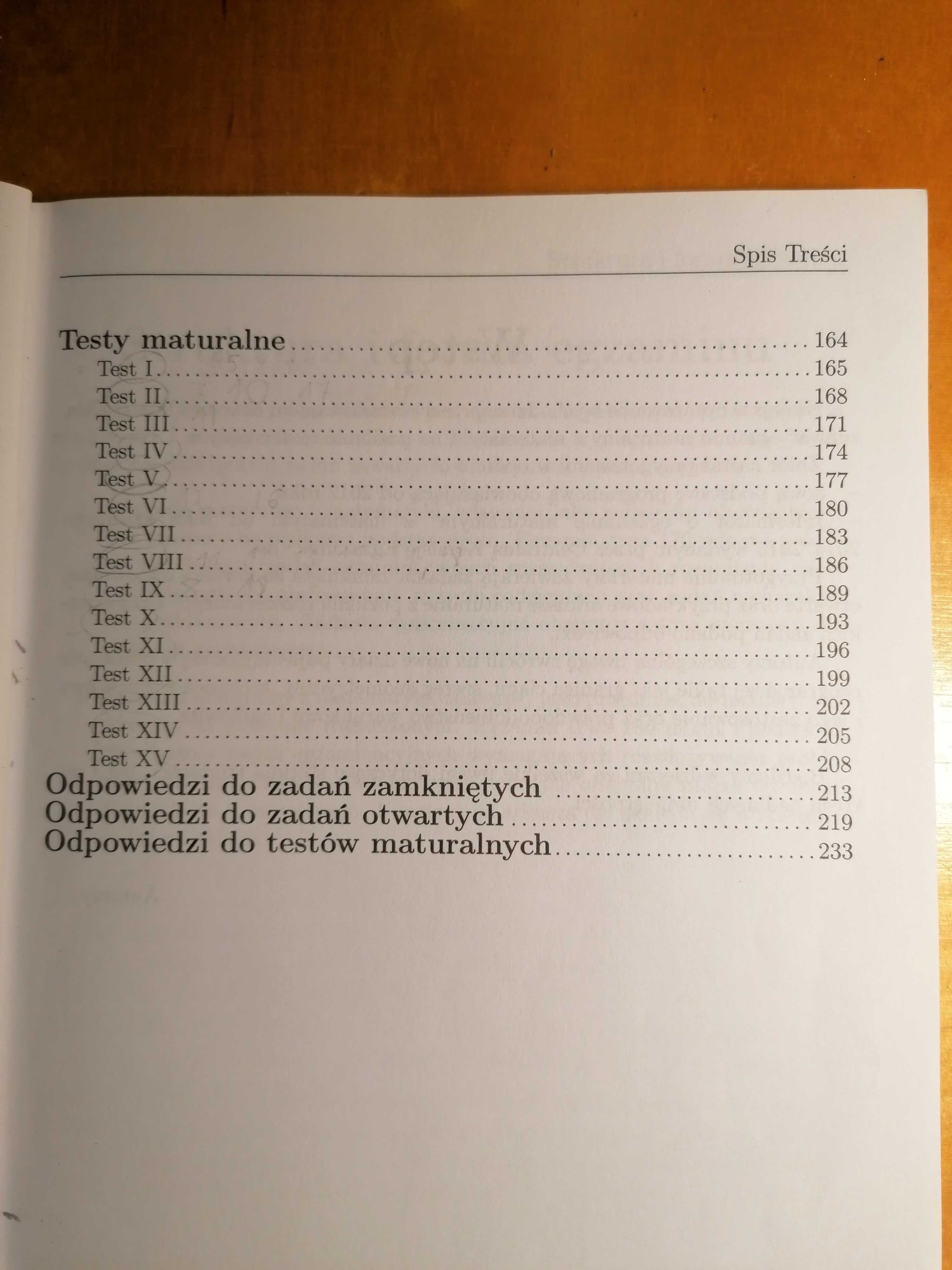 "Testy maturalne - matematyka rozszerzona" Masłowska, Nodzyński i in.