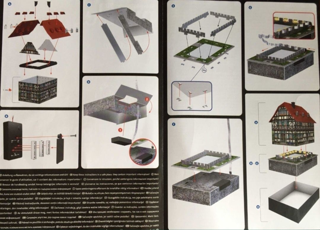 3D пазл БУДИНОК З LED ПІДСВІТКОЮ. 216 деталей