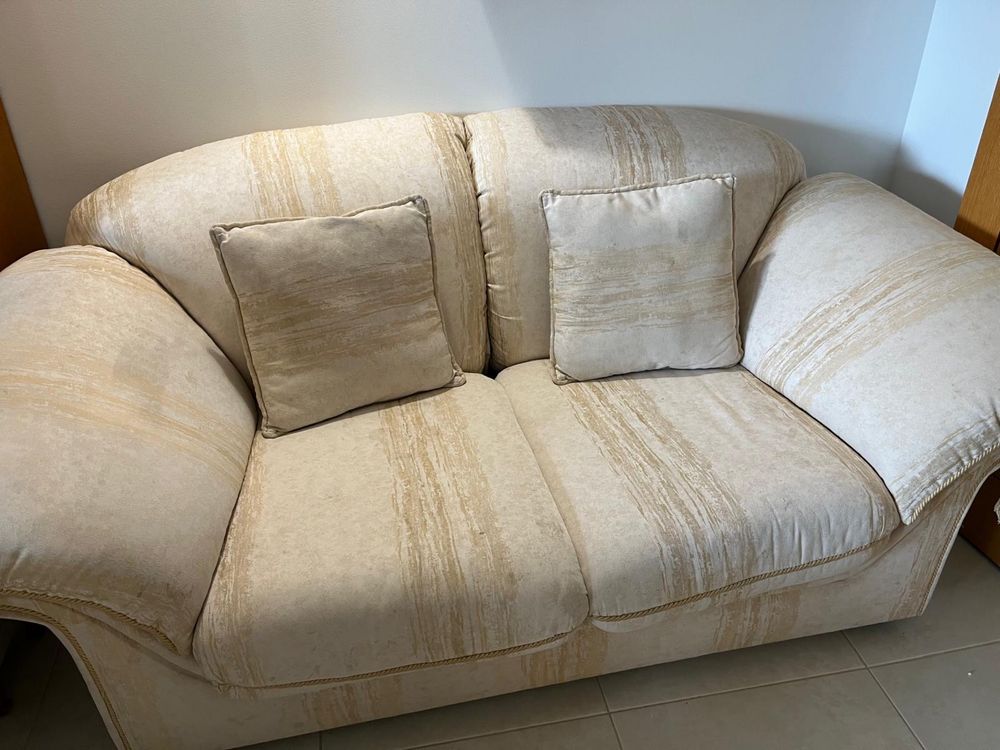 Sofa branco tecido alcantara