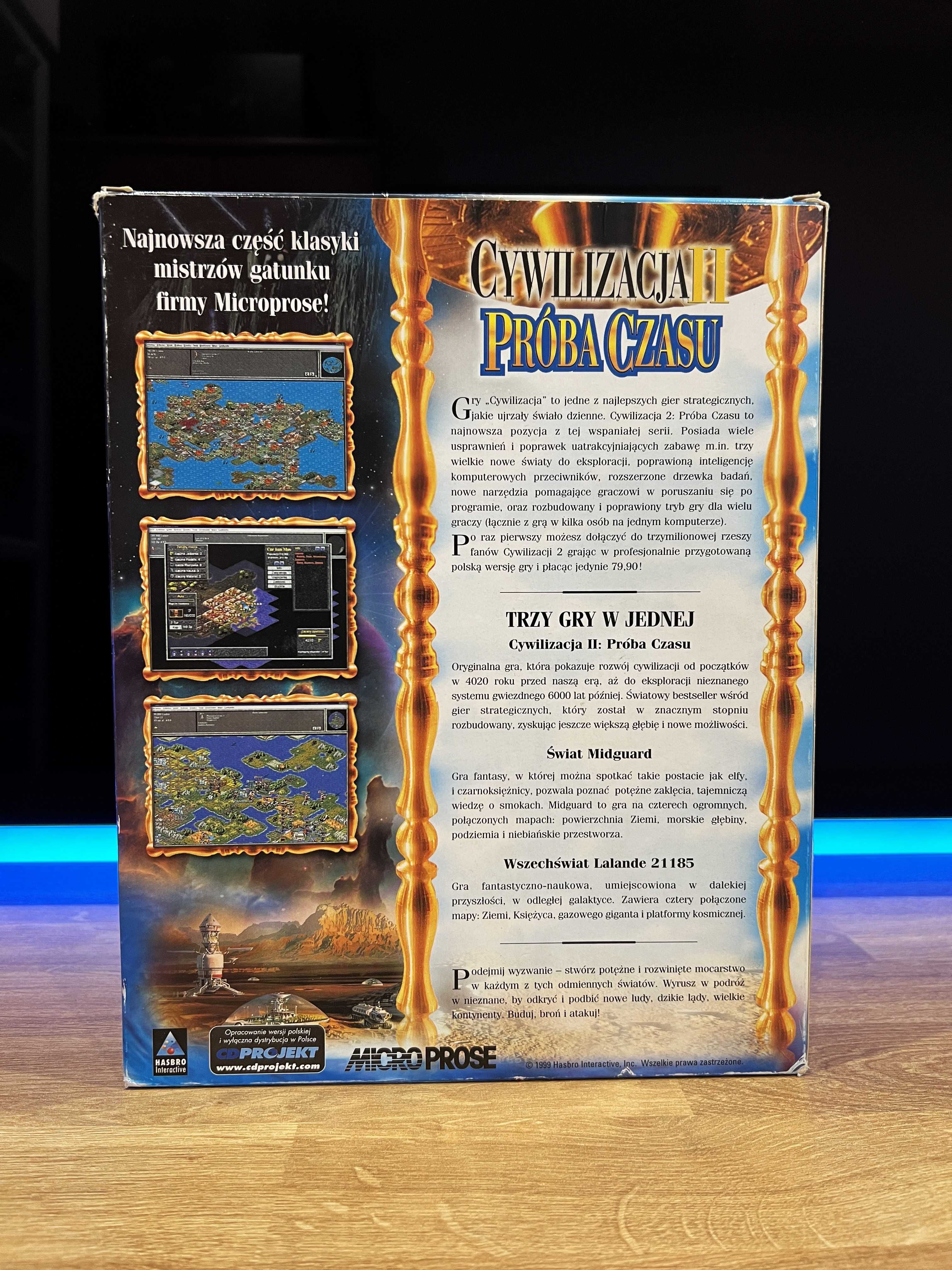 Cywilizacja II Próba Czasu (PC PL 1999) BIG BOX premierowe wydanie CDP