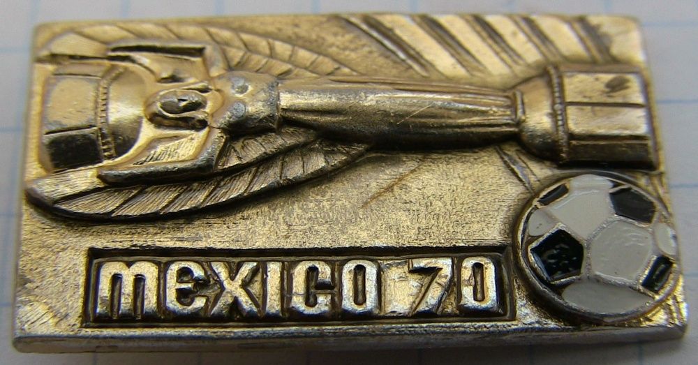 Значок Mexico-70. Чемпионат мира по футболу (детальные фото в объяв.