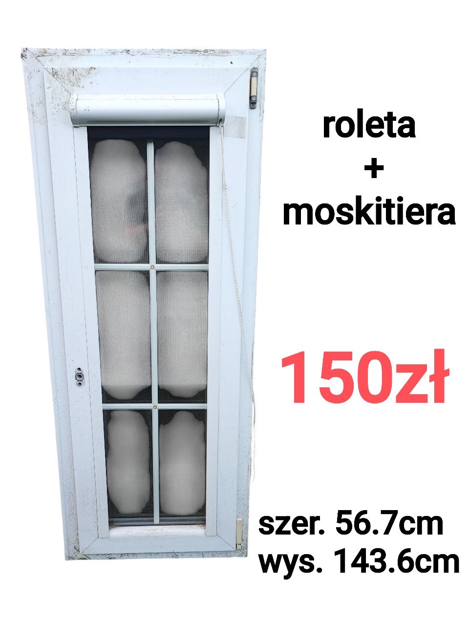 Okna drzwi pcv używane białe 2 szybowe