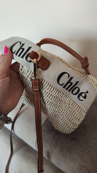 Torebka mała z napisem Chloe koszyczek