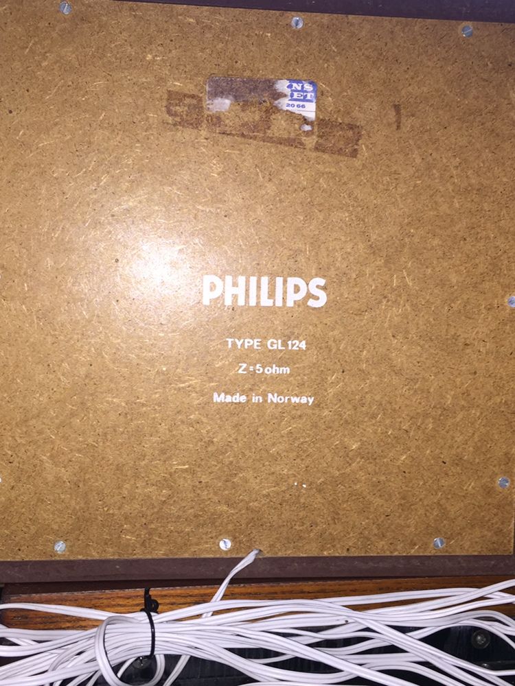 Philips gl 124 glośniki, kolumny vintage